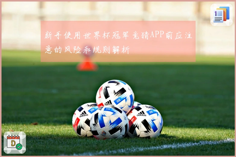 新手使用世界杯冠军竞猜APP前应注意的风险和规则解析